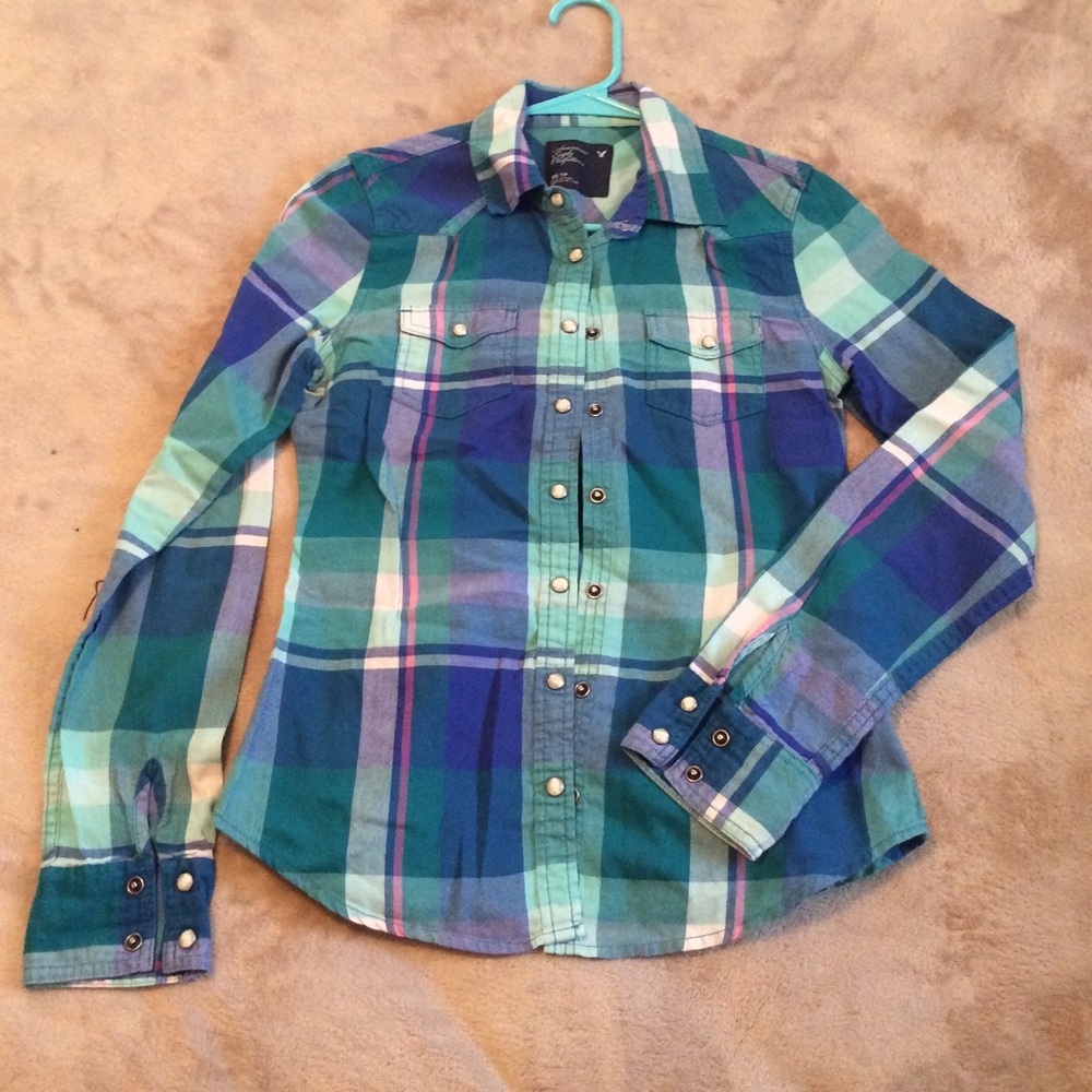Plaid Pearl Snap Shirt